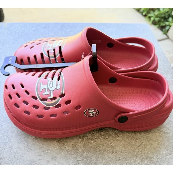 San Francisco 49ers FOCO Red Men\'s Big Logo Solid Clog w/ Strap NWT Sz XL 13-14 main image 5